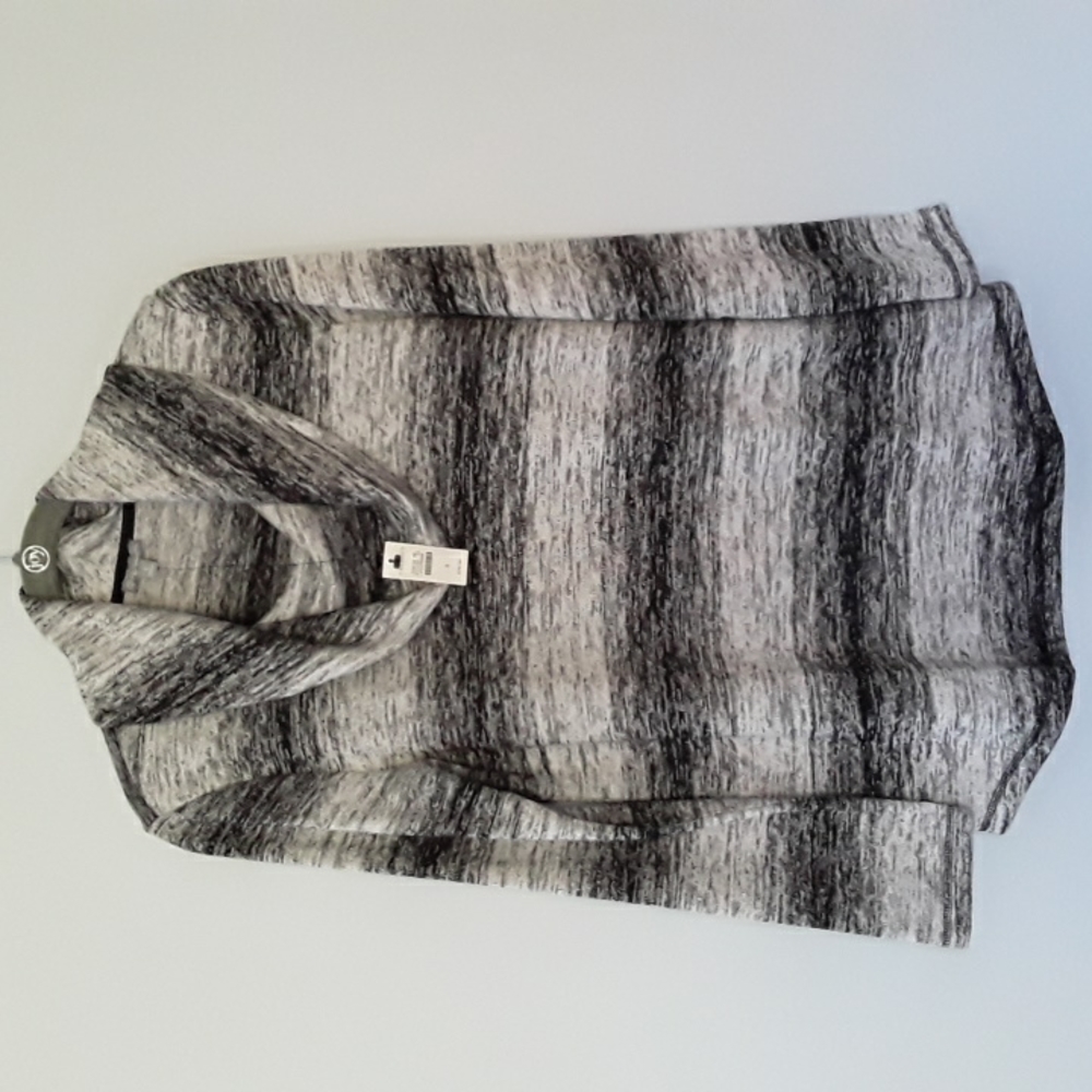 NWT Talbots cowl neck top, black white, size S